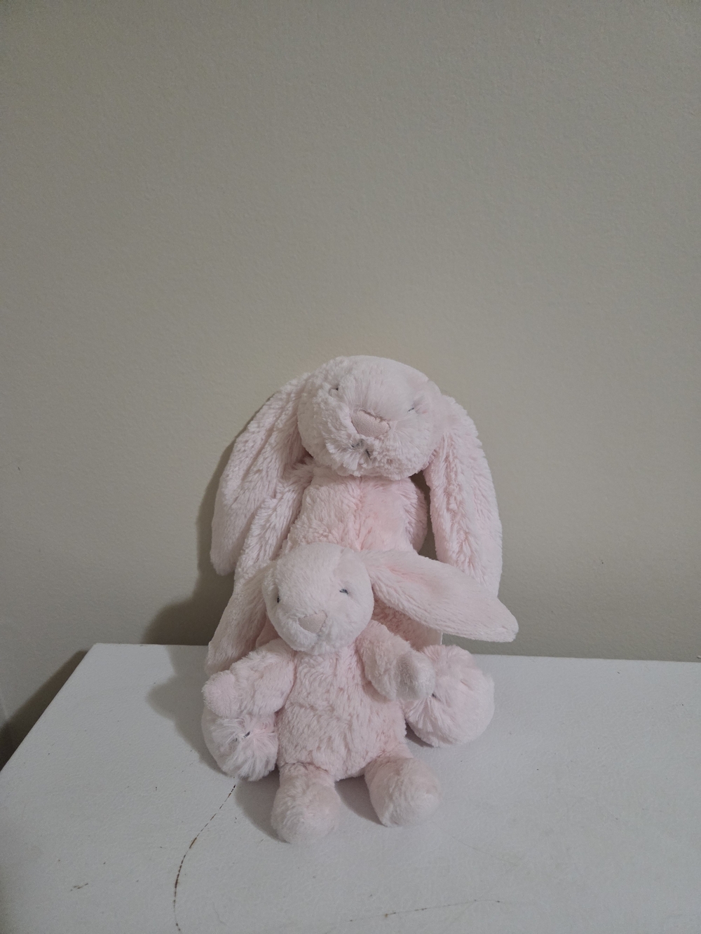 Jellycat Bashful Pink Bunny 11" Plush Baby Toy Chime Rattle and Baby Bashful.